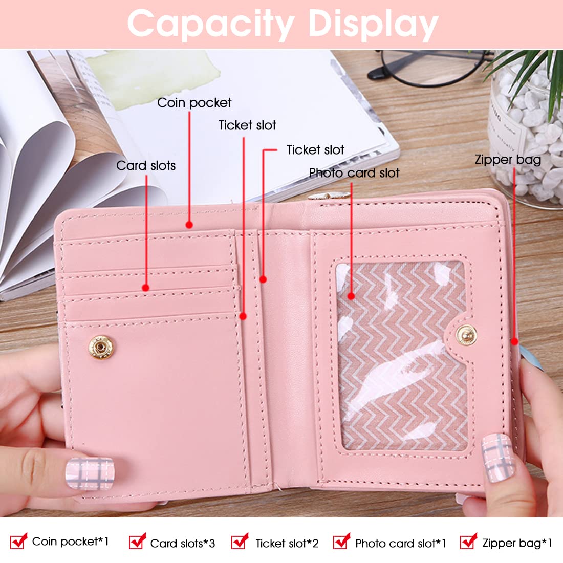 PALAY Small Wallets for Women Stylish Latest PU Leather Coins Zipper Pocket Handbags Purse for Girls with Rabbit-Shaped Metal Tassels Pendant Purse (Black) PALAY Small Wallets for Women Stylish Latest PU Leather Coins Zipper Pocket Handbags Purse for Girls with Rabbit-Shaped Metal Tassels Pendant Purse (Black)
